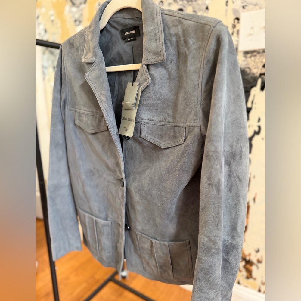 Zadig & Voltaire Laron 100% Suede Jacket NWT ~ Size XS ~ Retail $848 - Picture 6 of 13